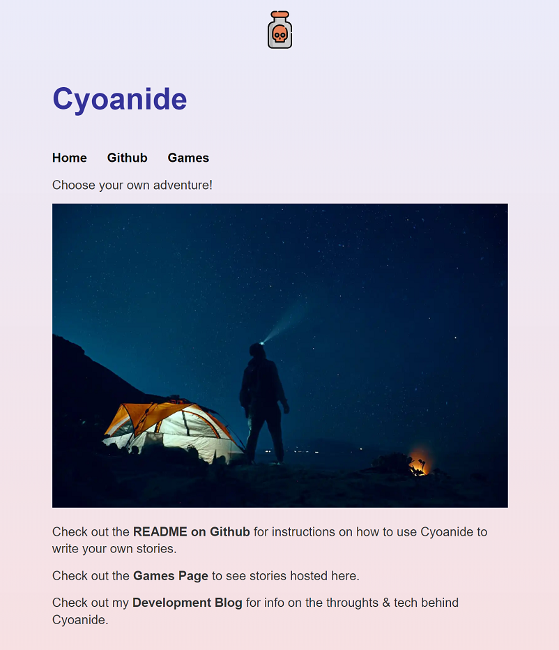 cyoanide-index-page
